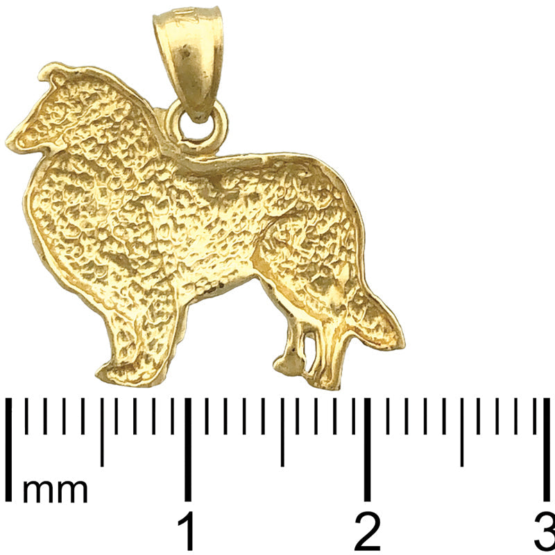 585 Gold Collie-Anhänger