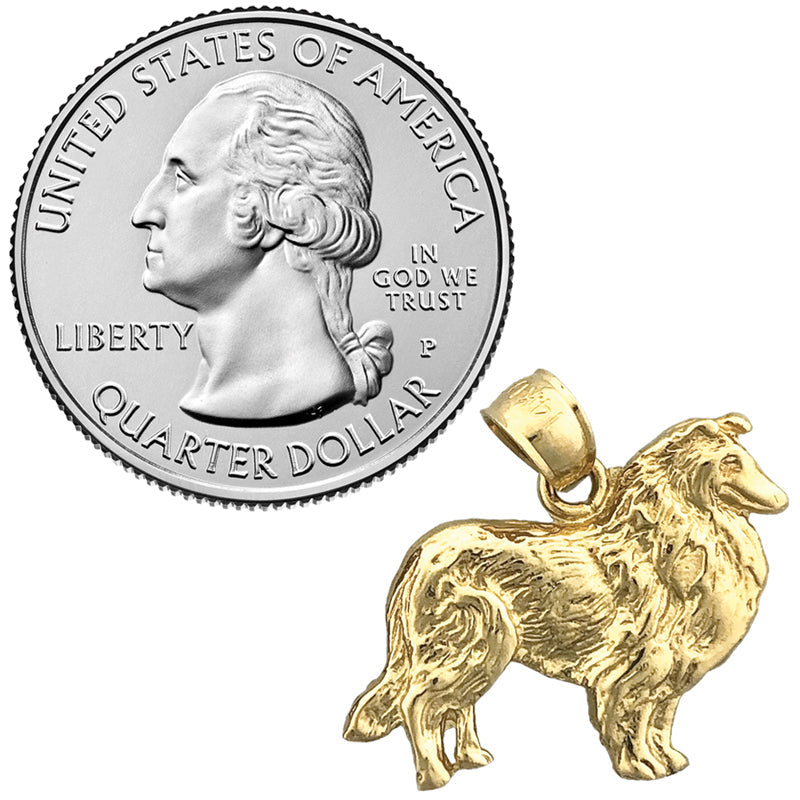 585 Gold Collie-Anhänger