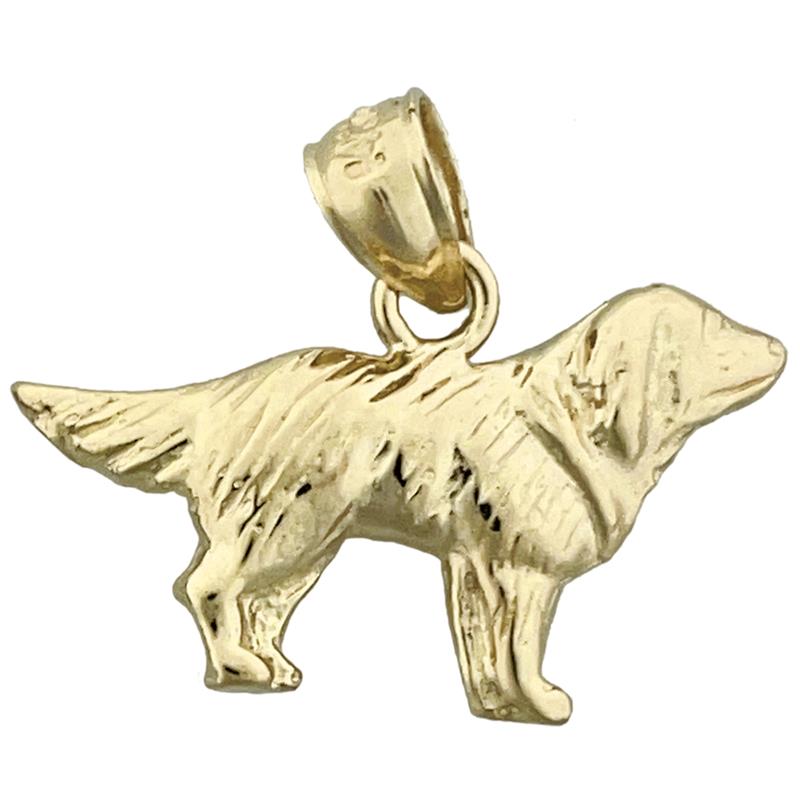 14K Gold Anhänger „Freundlicher Hund“