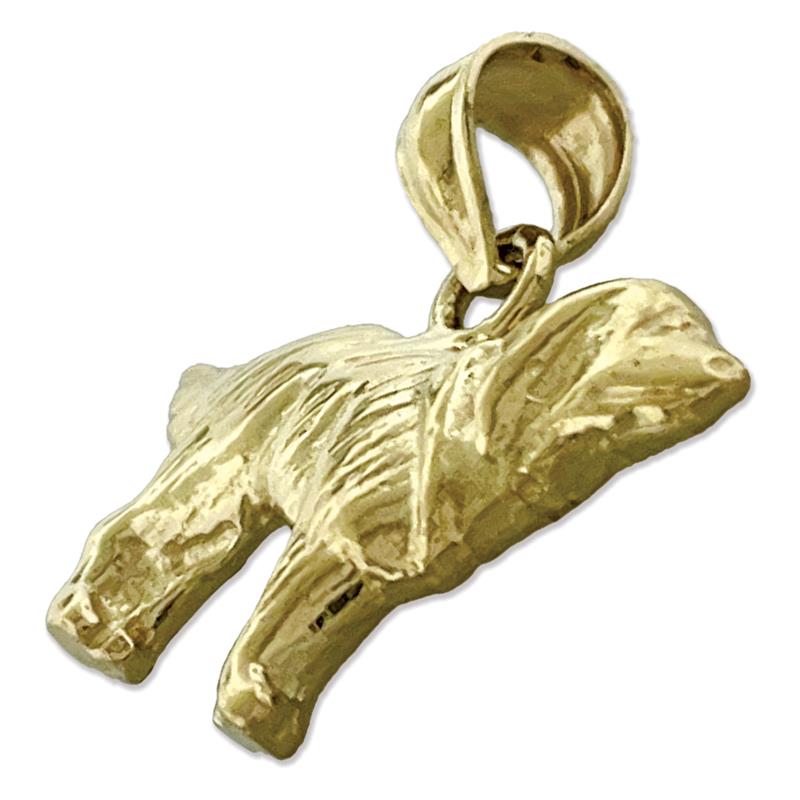 14K Gold Anhänger „Freundlicher Hund“