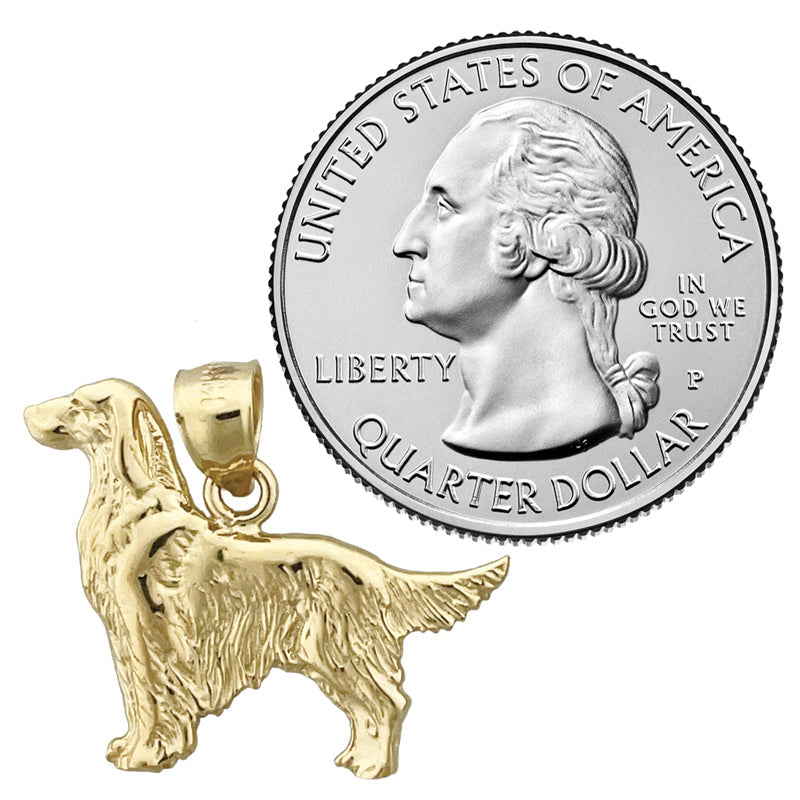 14K Gold Anhänger „Irish Setter Hund“