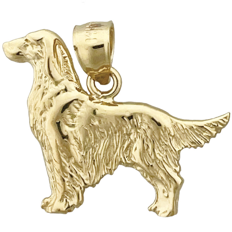 14K Gold Anhänger „Irish Setter Hund“