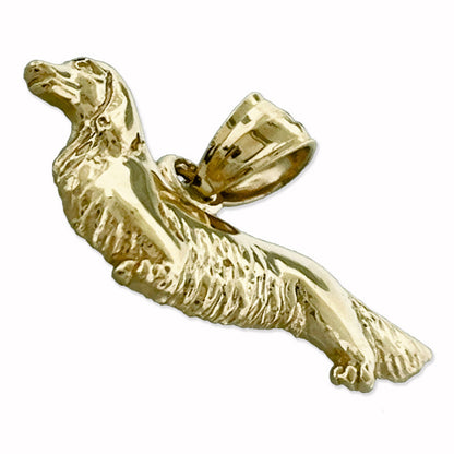 14K Gold Charm „Langhaardackel“