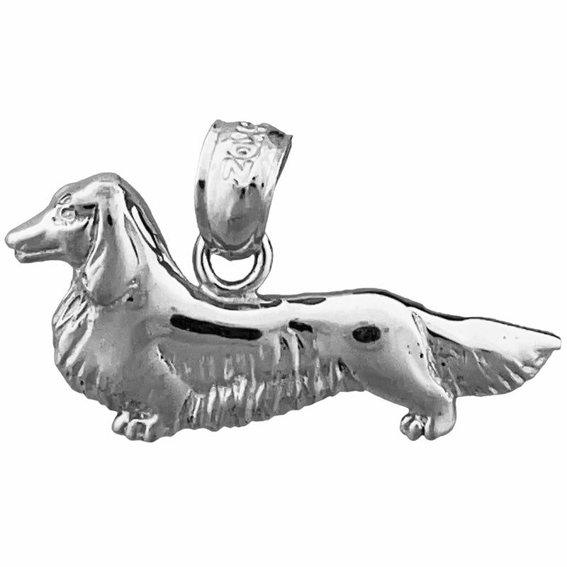 14K Gold Charm „Langhaardackel“