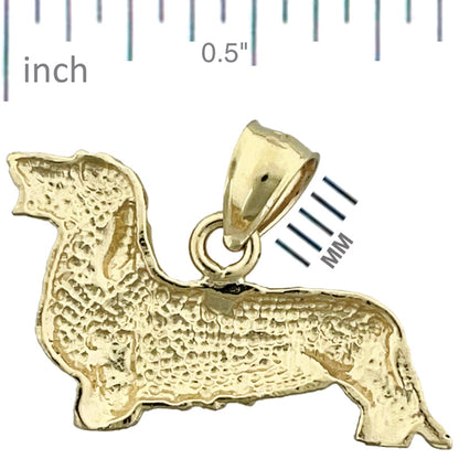 14K Gold 24-mm-Anhänger „Rauhaardackel“