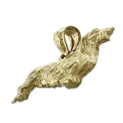 14K Gold 24-mm-Anhänger „Rauhaardackel“