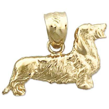 14K Gold 18mm Rauhaardackel-Charm
