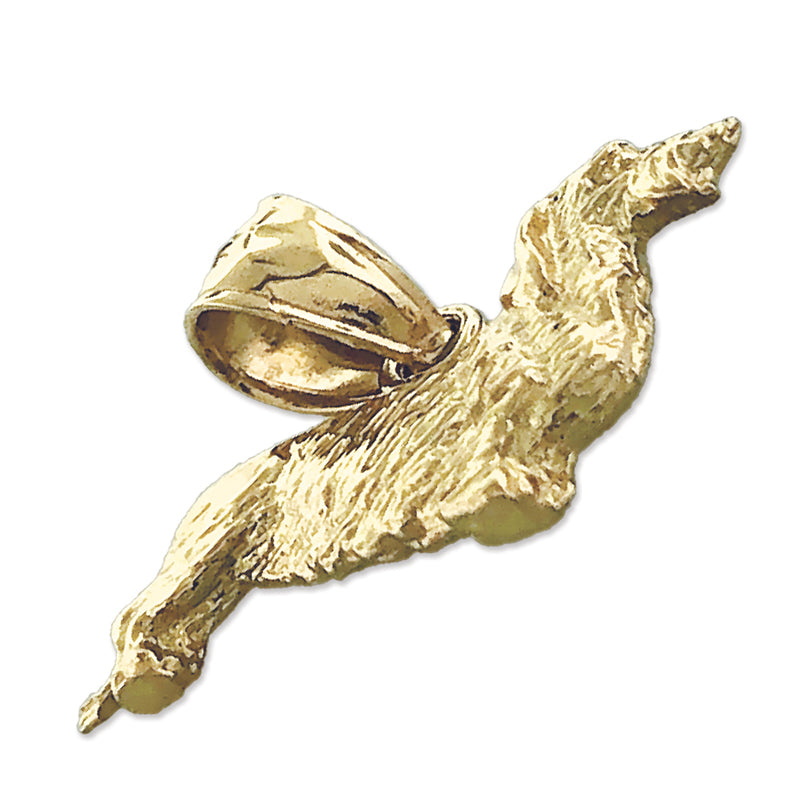 14K Gold 18mm Rauhaardackel-Charm