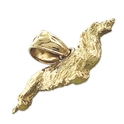 14K Gold 18mm Rauhaardackel-Charm