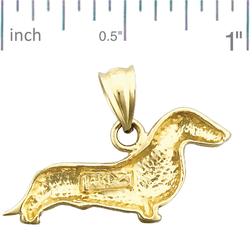 585 Gold Dackel-Hund-Charm