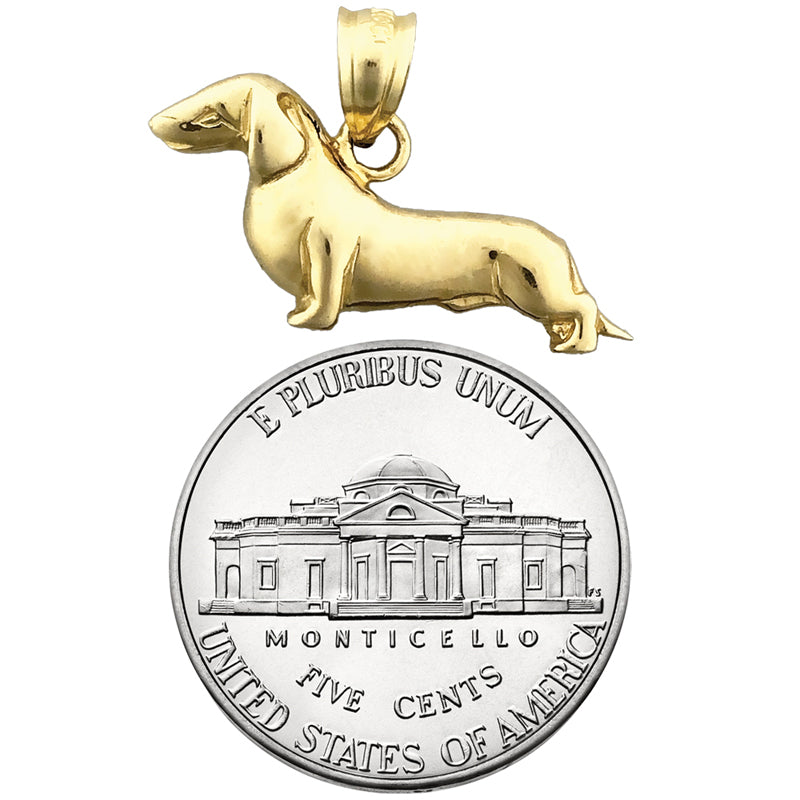 585 Gold Dackel-Hund-Charm