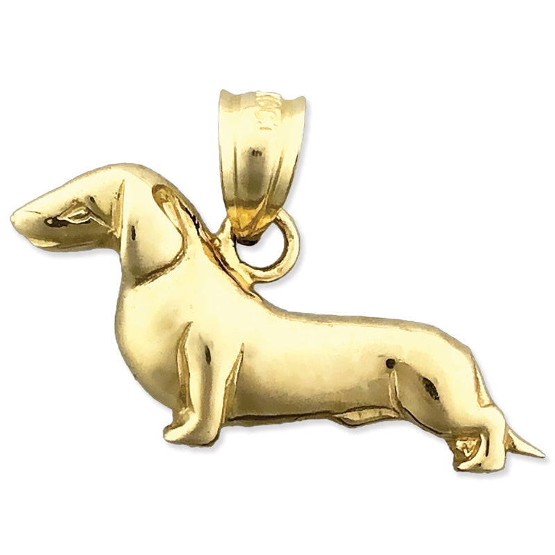 585 Gold Dackel-Hund-Charm