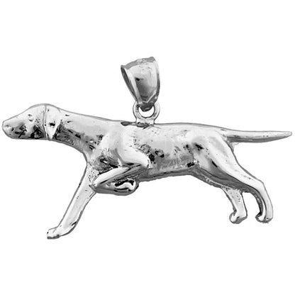 14K Gold Englisch Pointer Anhänger, 40 mm