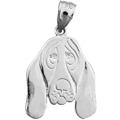 Bloodhound-Gesicht-Anhänger aus 14K Gold