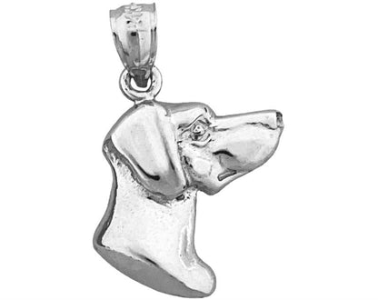 14K Gold Labrador Retriever Kopf-Charm Seitenansicht