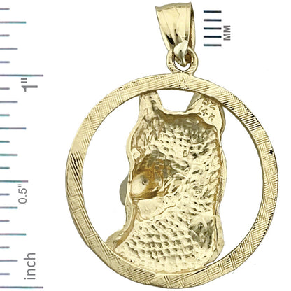 14K Gold Hundegesicht-Anhänger