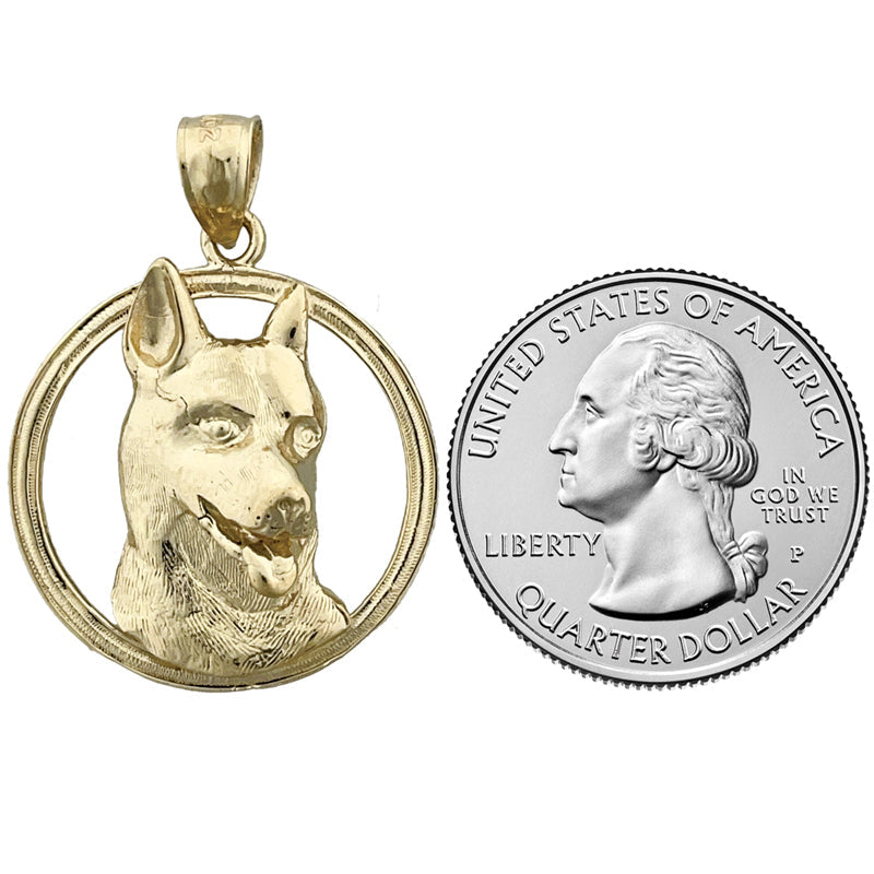 14K Gold Hundegesicht-Anhänger