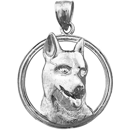 14K Gold Hundegesicht-Anhänger