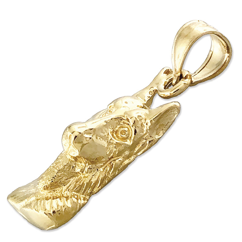 14K Gold Deutscher-Schäferhund-Kopf-Charm