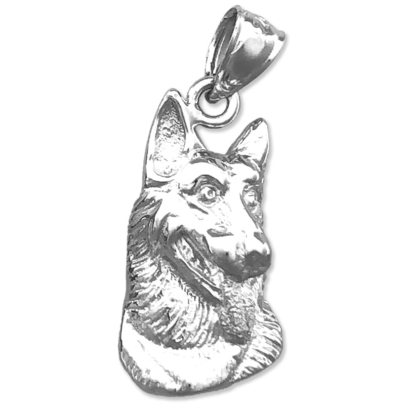 14K Gold Deutscher-Schäferhund-Kopf-Charm