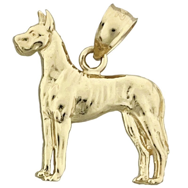 14K Gold Deutsche-Dogge-Anhänger