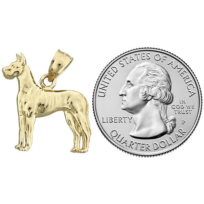 14K Gold Deutsche-Dogge-Anhänger