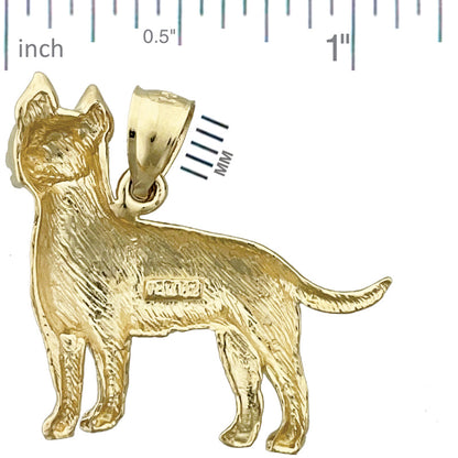 Chihuahua-Anhänger aus 14K Gold
