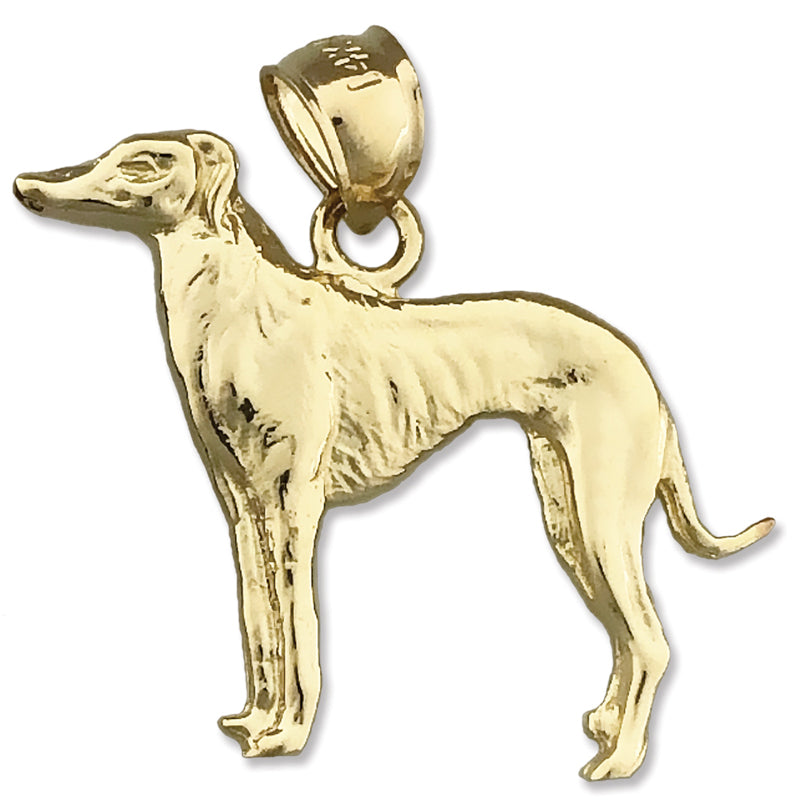 585 Gold Windhund-Anhänger