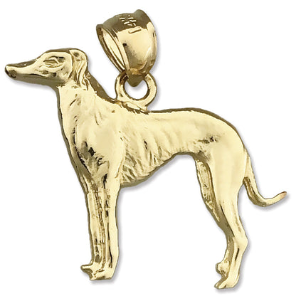 585 Gold Windhund-Anhänger