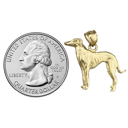 585 Gold Windhund-Anhänger