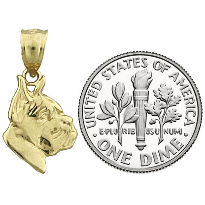 14K Gold Boxer-Gesicht-Charm
