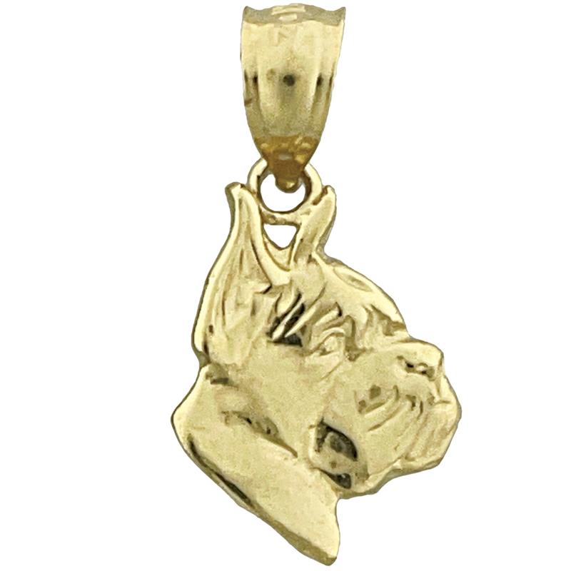 14K Gold Boxer-Gesicht-Charm