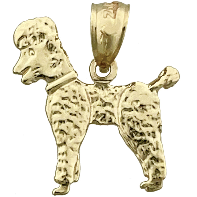 14K Gold Vollverkleideter Pudel-Charm