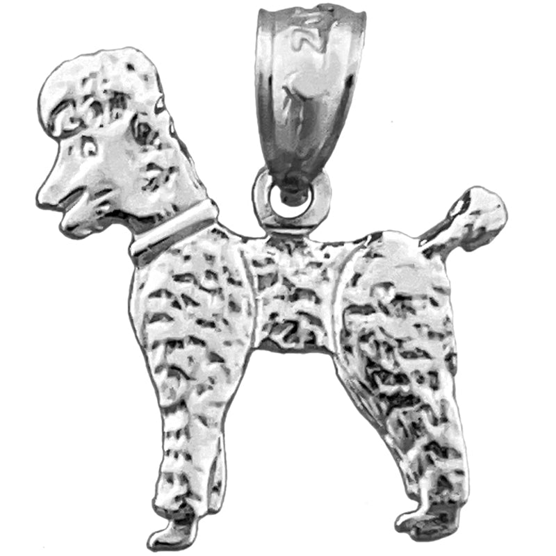 14K Gold Vollverkleideter Pudel-Charm