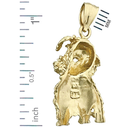 14K Gold Anhänger Pudel-Welpe