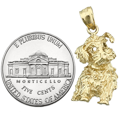14K Gold Anhänger Pudel-Welpe