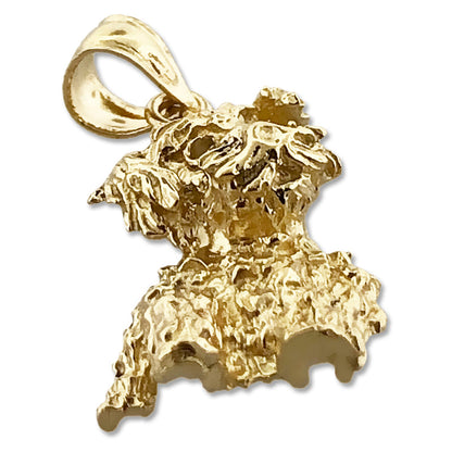 14K Gold Anhänger Pudel-Welpe