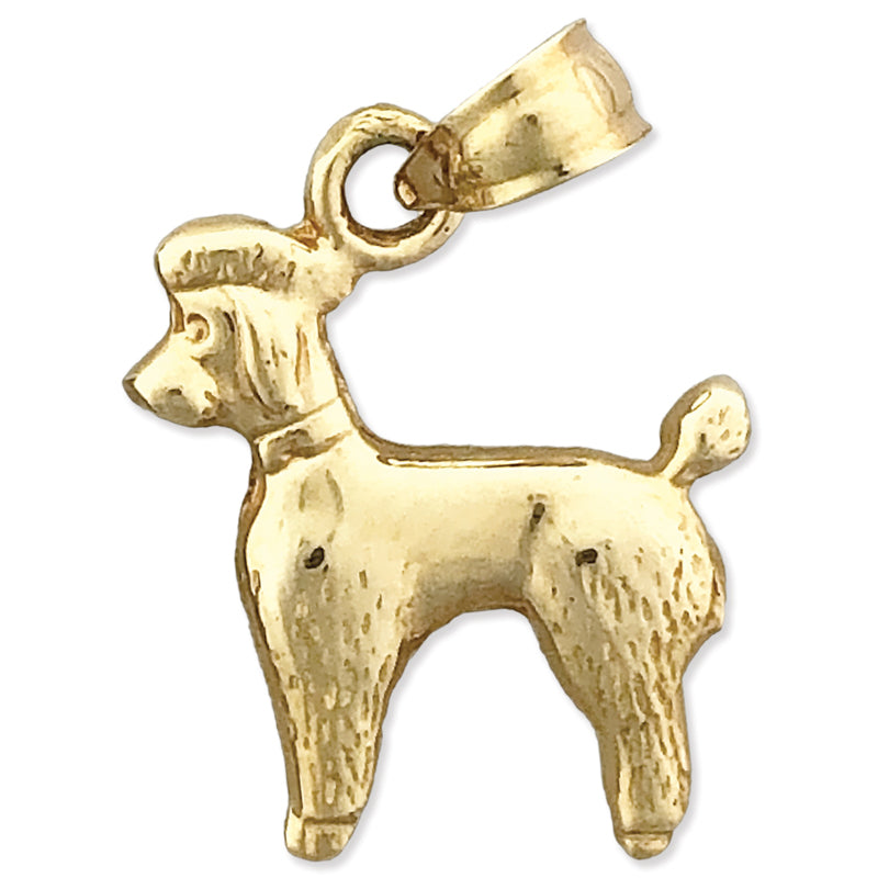 14K Gold Kleiner Pudel Charm