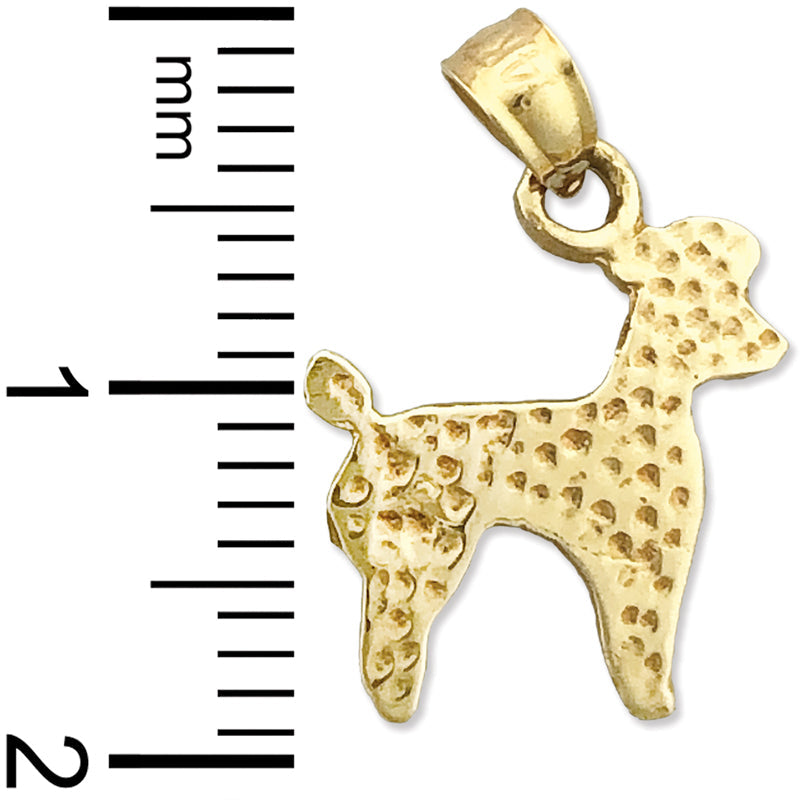 14K Gold Kleiner Pudel Charm