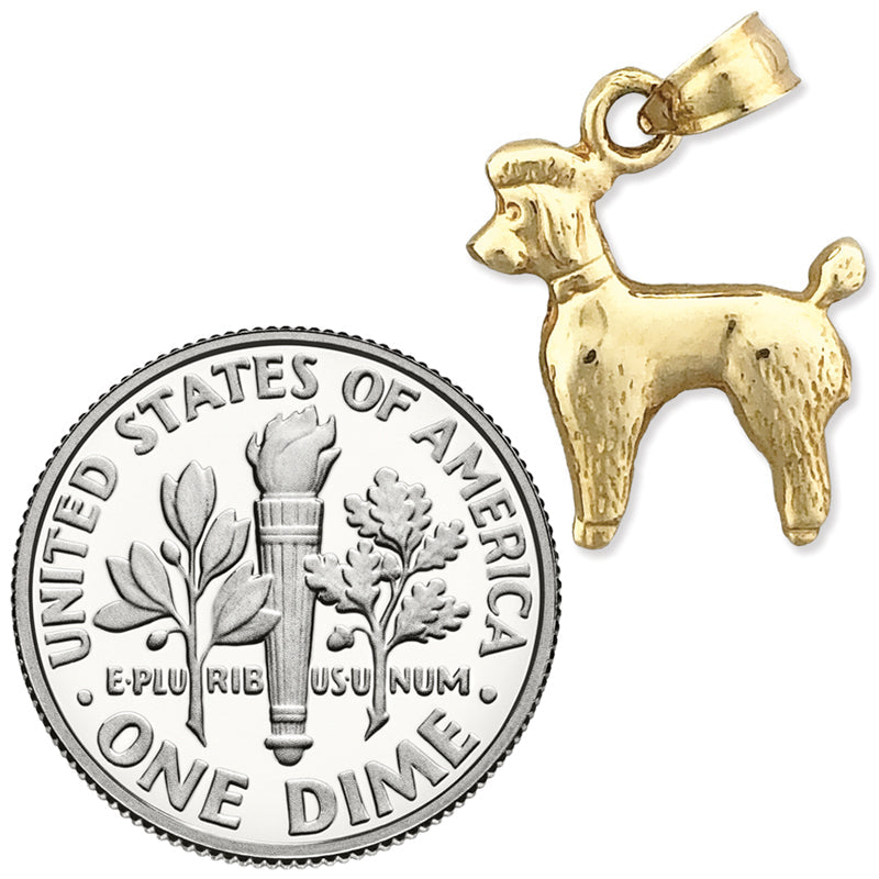14K Gold Kleiner Pudel Charm