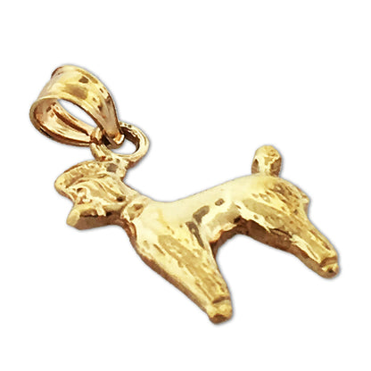 14K Gold Kleiner Pudel Charm
