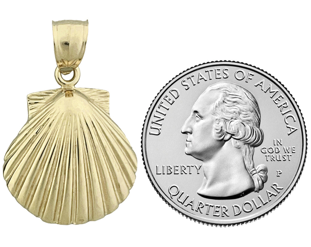 585 Gold 20-mm-Muschelanhänger (Jakobsmuschel)
