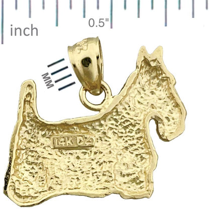 585 Gold Anhänger Schottischer Terrier