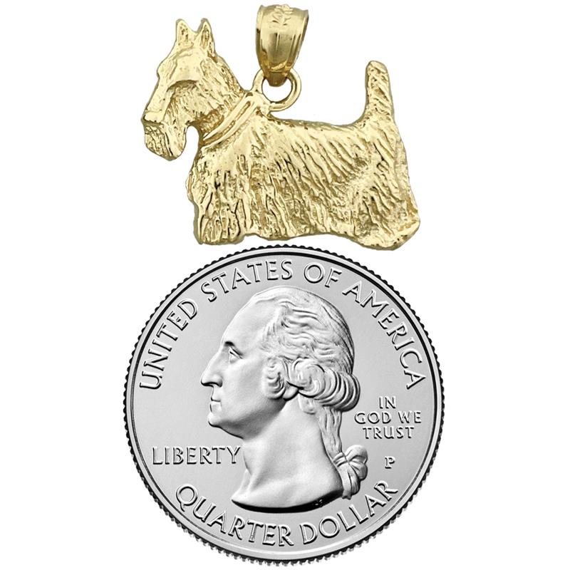 585 Gold Anhänger Schottischer Terrier