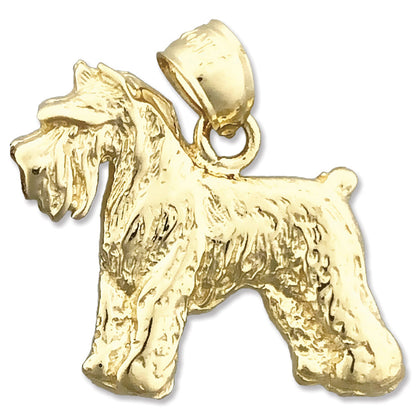 14K Gold Anhänger Zwergschnauzer Miniatur