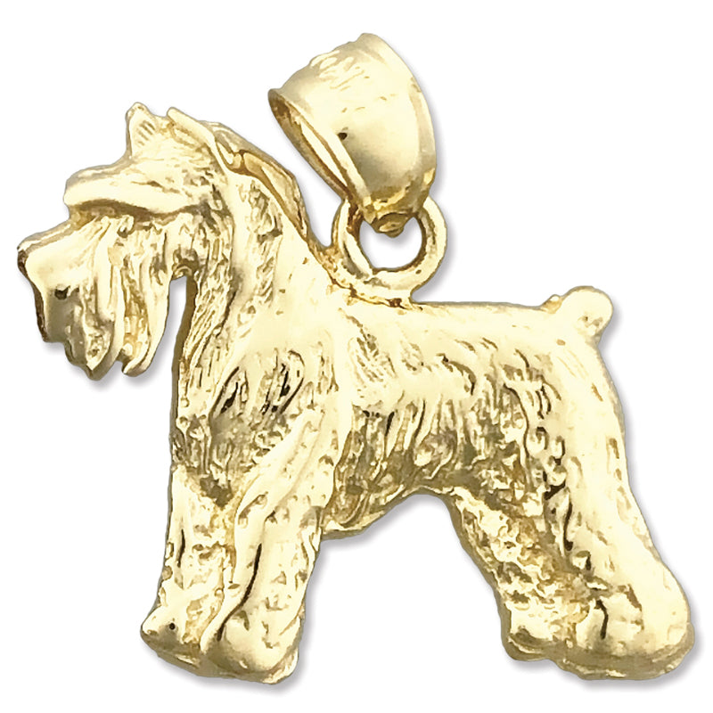 14K Gold Anhänger Zwergschnauzer Miniatur