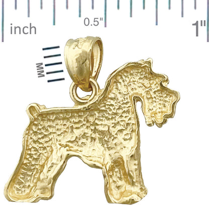 14K Gold Anhänger Zwergschnauzer Miniatur