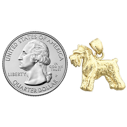 14K Gold Anhänger Zwergschnauzer Miniatur
