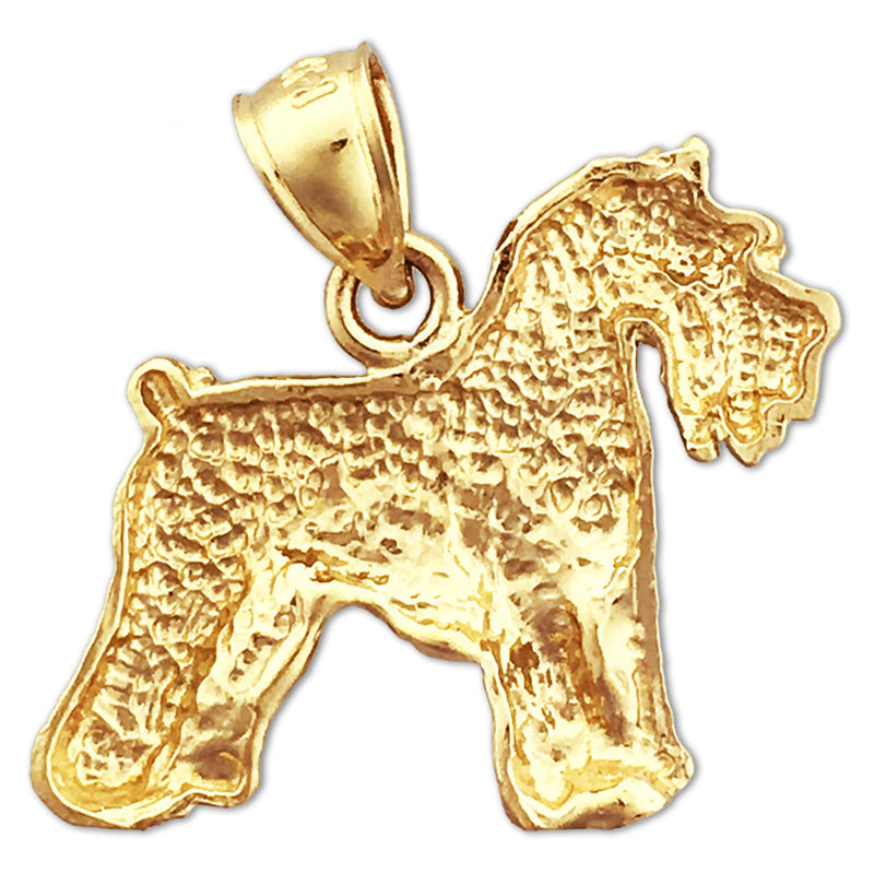 585 Gold Schnauzer-Anhänger