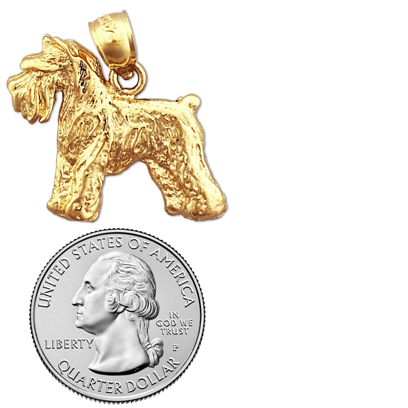 585 Gold Schnauzer-Anhänger